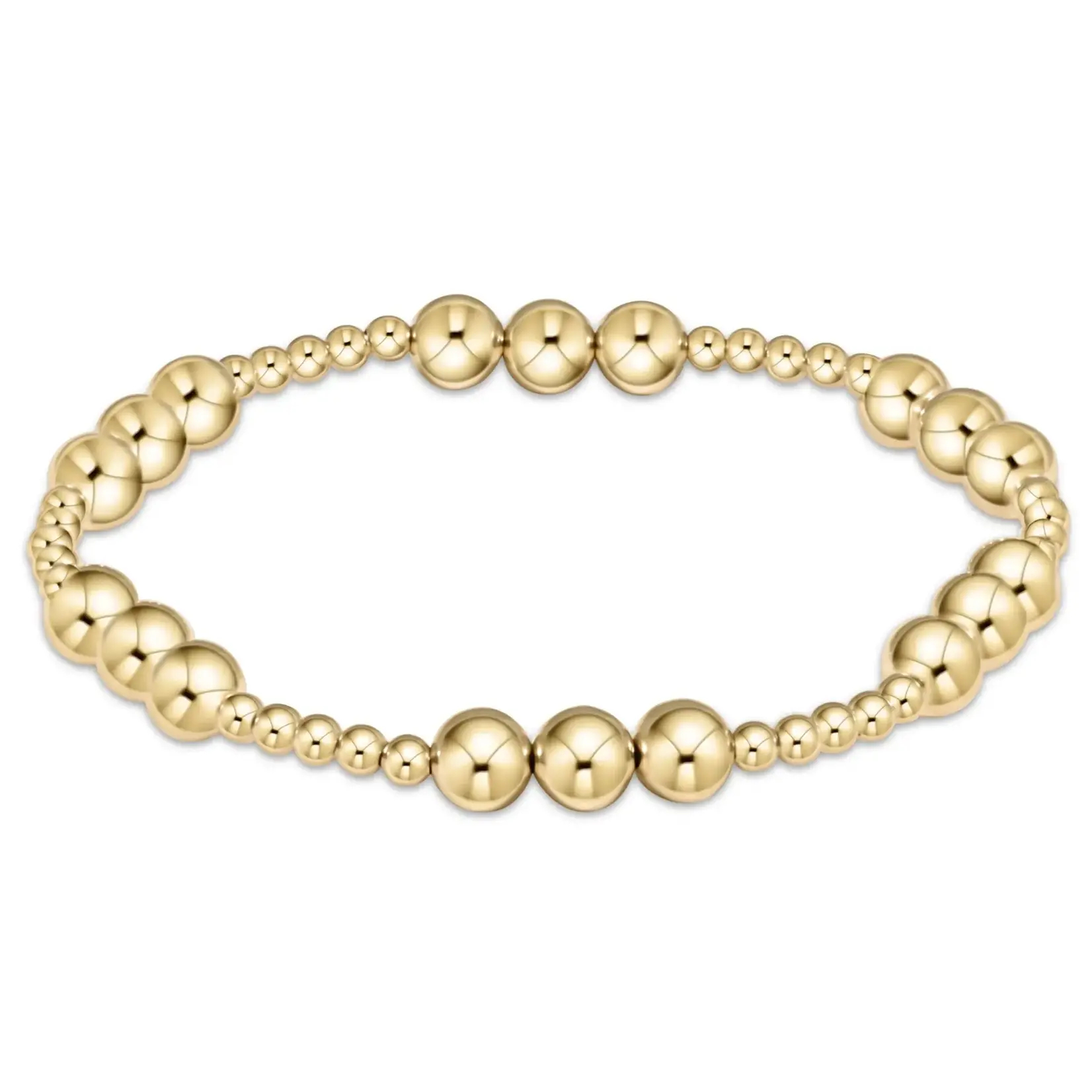 enewton Design Classic Joy Pattern 6mm Bead Bracelet - Gold