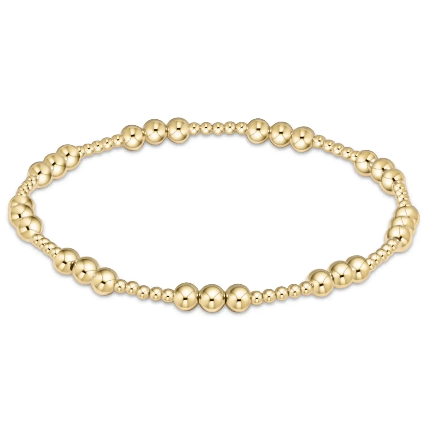 enewton Design Classic Joy Pattern 4mm Bead Bracelet - Gold