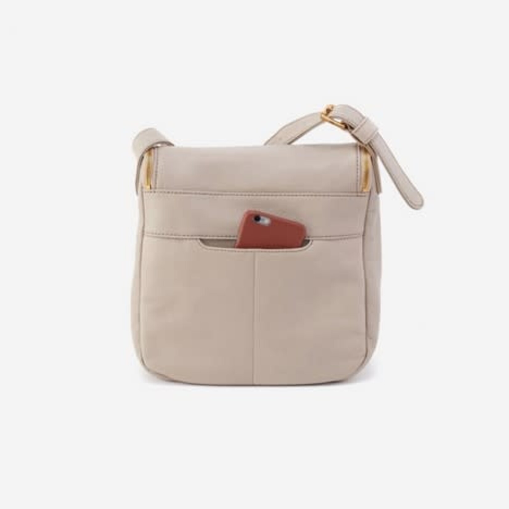 HOBO Fern North/South Crossbody - Pebbled Leather in Taupe