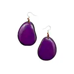 Organic Tagua Jewelry Amigas Tagua Earrings in Purple