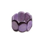 Organic Tagua Jewelry Carved Ivory Bracelet in Lavender