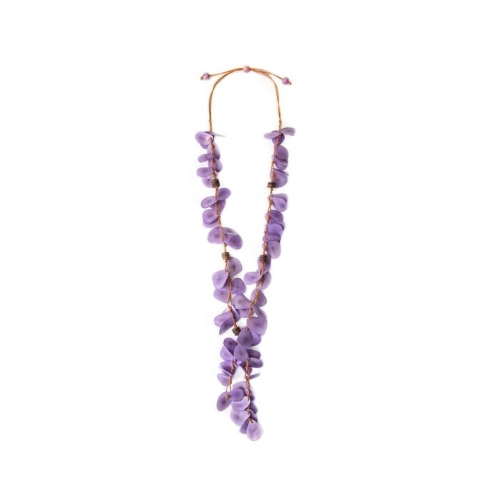 Organic Tagua Jewelry Chelsea Tagua Necklace in Lavender