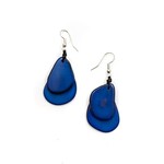 Organic Tagua Jewelry Fiesta Tagua Earrings in Royal Blue