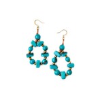 Organic Tagua Jewelry Julie Tagua Earrings in Turquoise