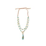 Organic Tagua Jewelry Kenzie Tagua Necklace in Celeste/Ivory