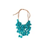 Organic Tagua Jewelry LLuvia Necklace in Turquoise Combo