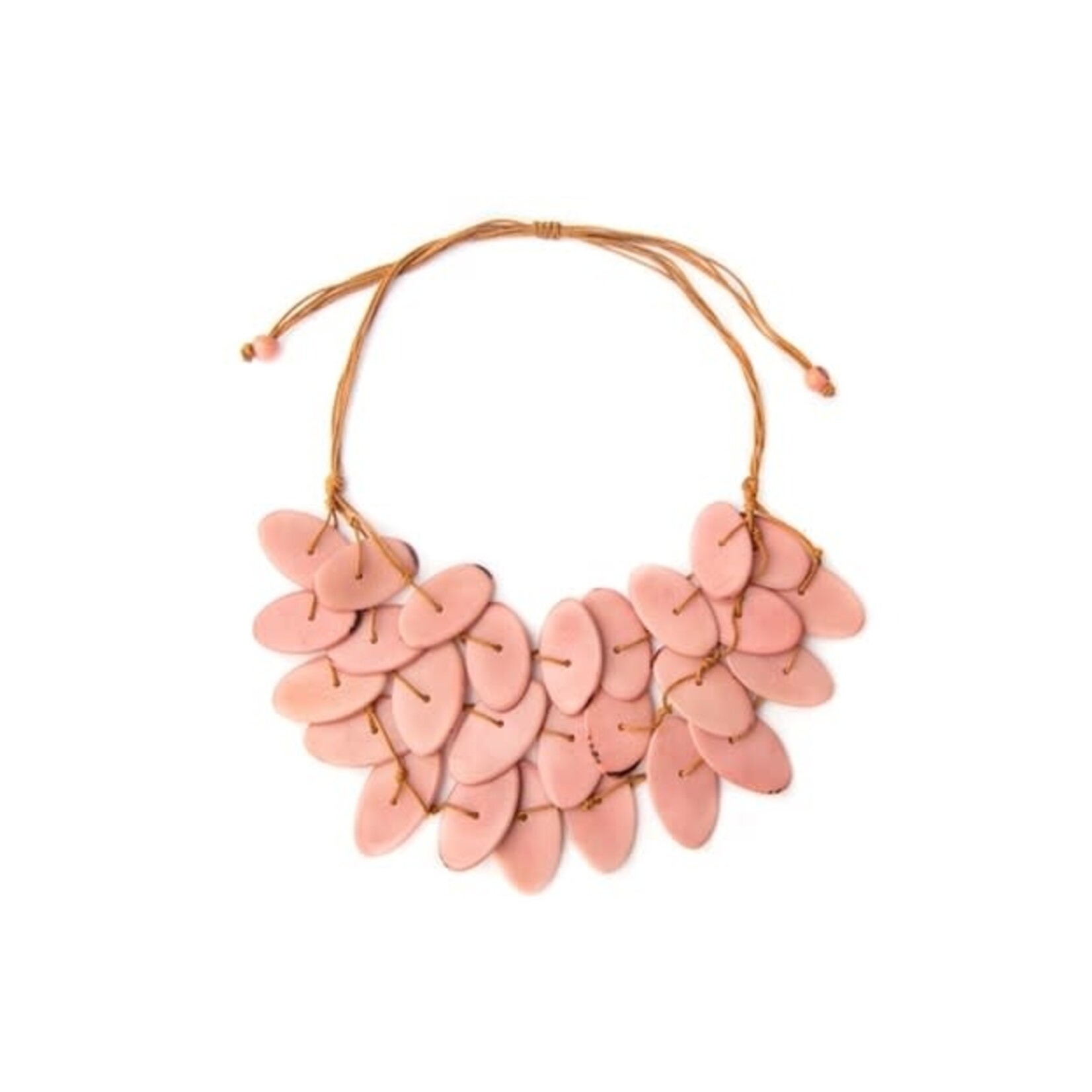 Organic Tagua Jewelry Nici Tagua Necklace in Pink