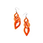 Organic Tagua Jewelry Pame Tagua Earrings in Orange