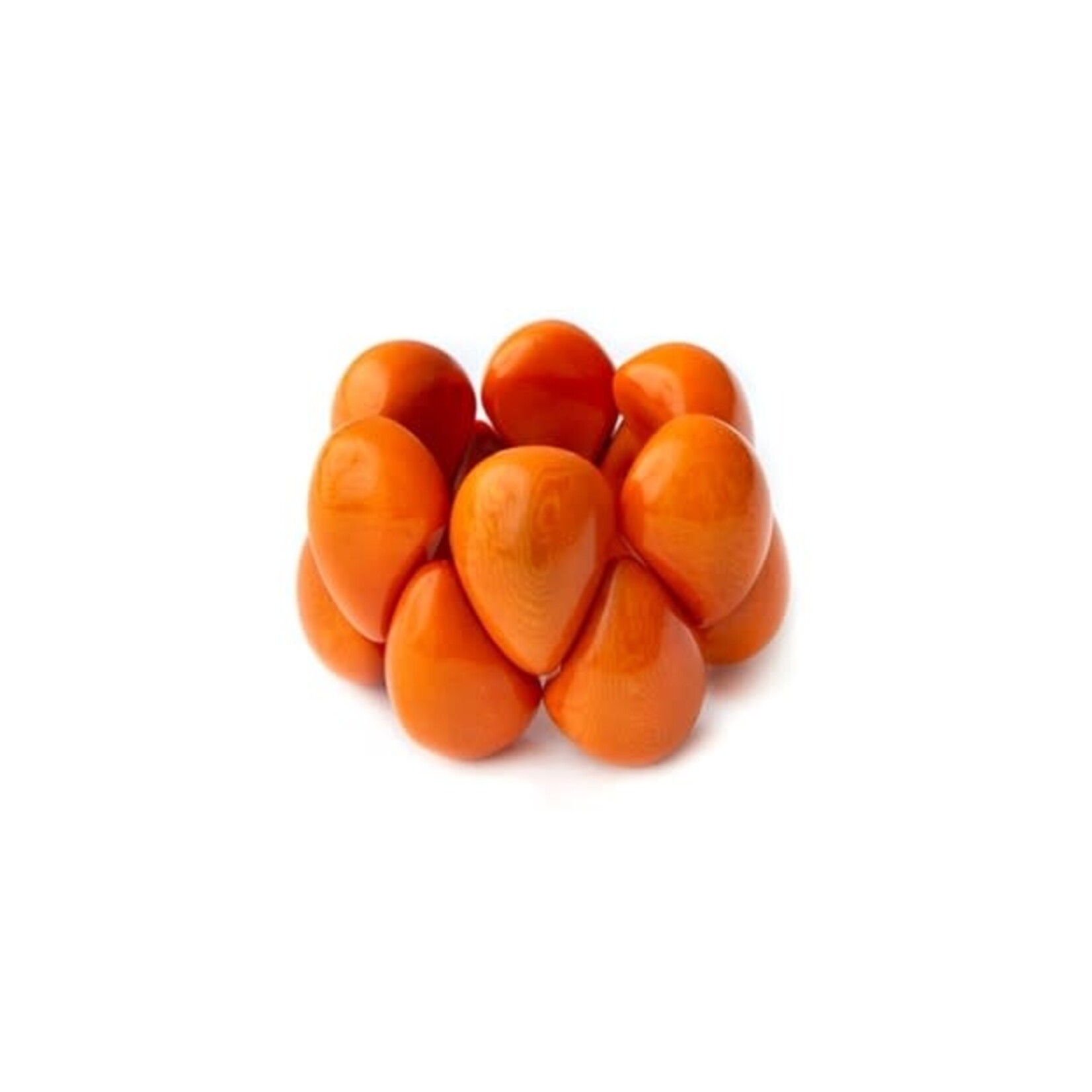 Organic Tagua Jewelry Raindrop Tagua Bracelet in Orange