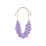 Organic Tagua Jewelry Amigas Tagua Discs Necklace in Lavender
