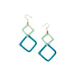 Organic Tagua Jewelry Sully Tagua Earrings in Celeste/Turquoise