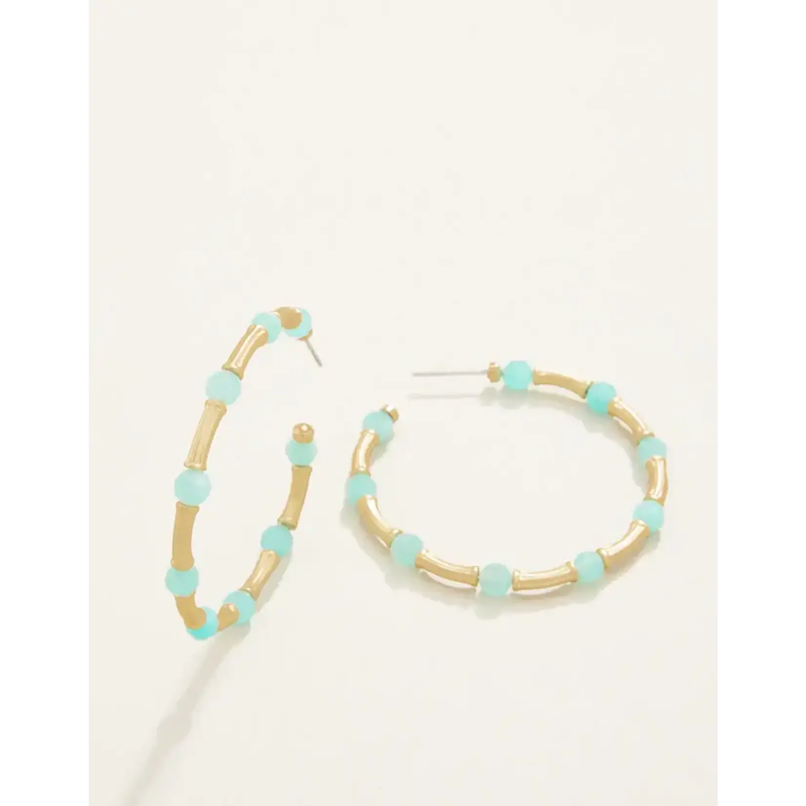 Spartina Calm Waters Hoop Earrings Amazonite