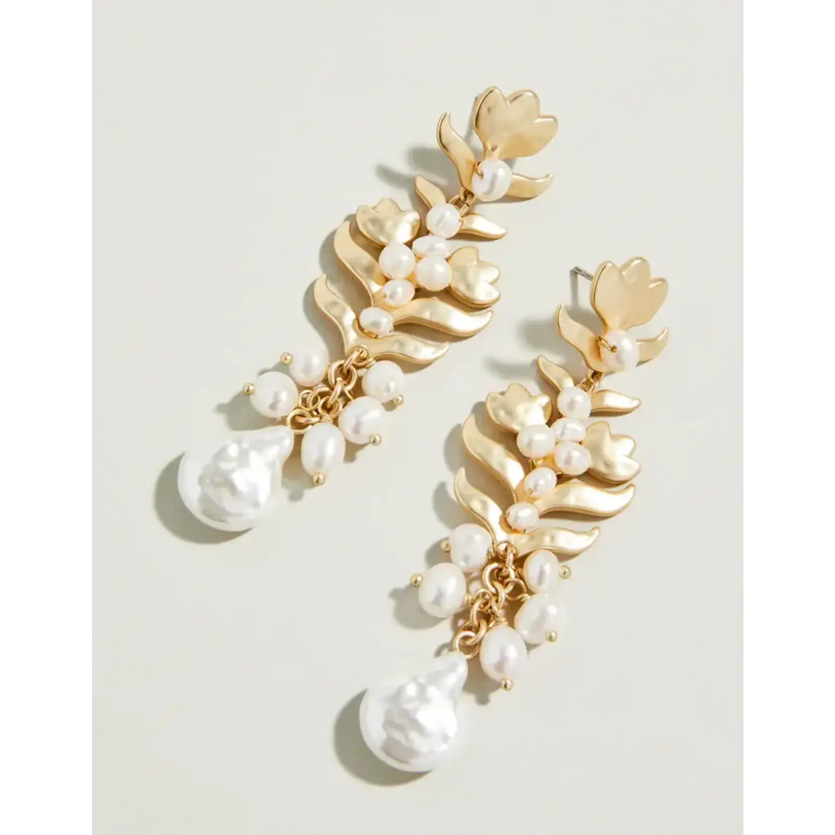 Spartina Jane Pearl Flower Earrings Pearl