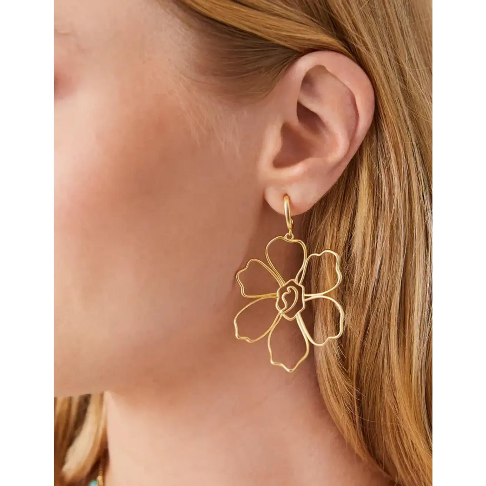 Spartina Granny Flower Earrings Gold