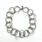 Sea Lily Silver Multi PW Rings w/ Silver Beads Necklace