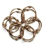 Sea Lily Copper Multi PW Rings w/Copper Beads Bracelet