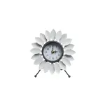 Foreside Home and Garden Flora Tabletop Clock White