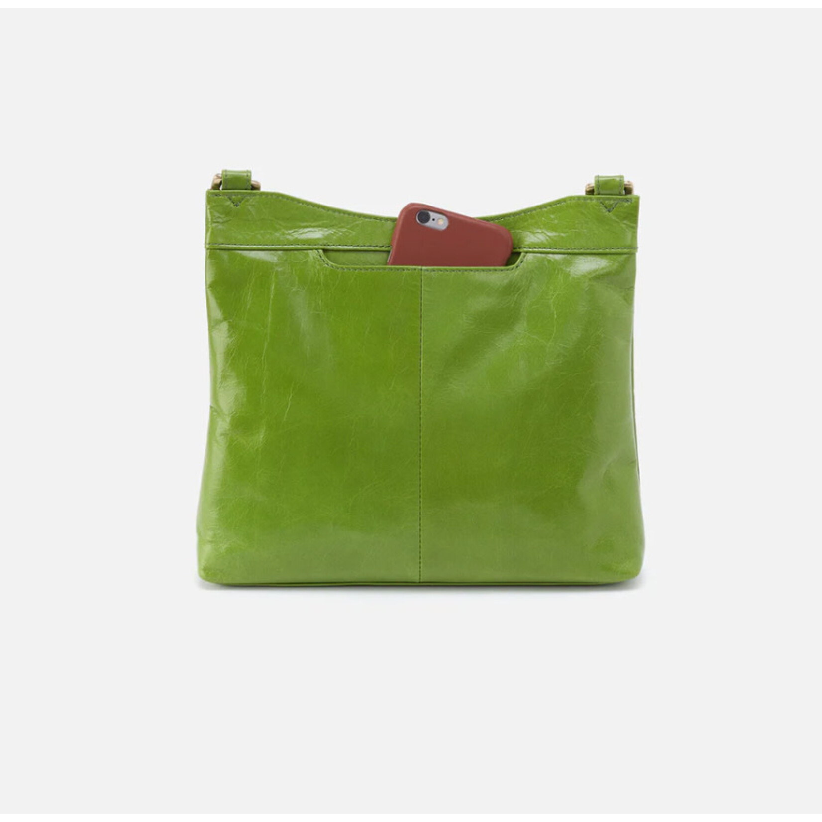 HOBO Cambel Polished Leather Crossbody in Garden Green