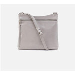 HOBO Cambel Polished Leather Crossbody in Light Grey