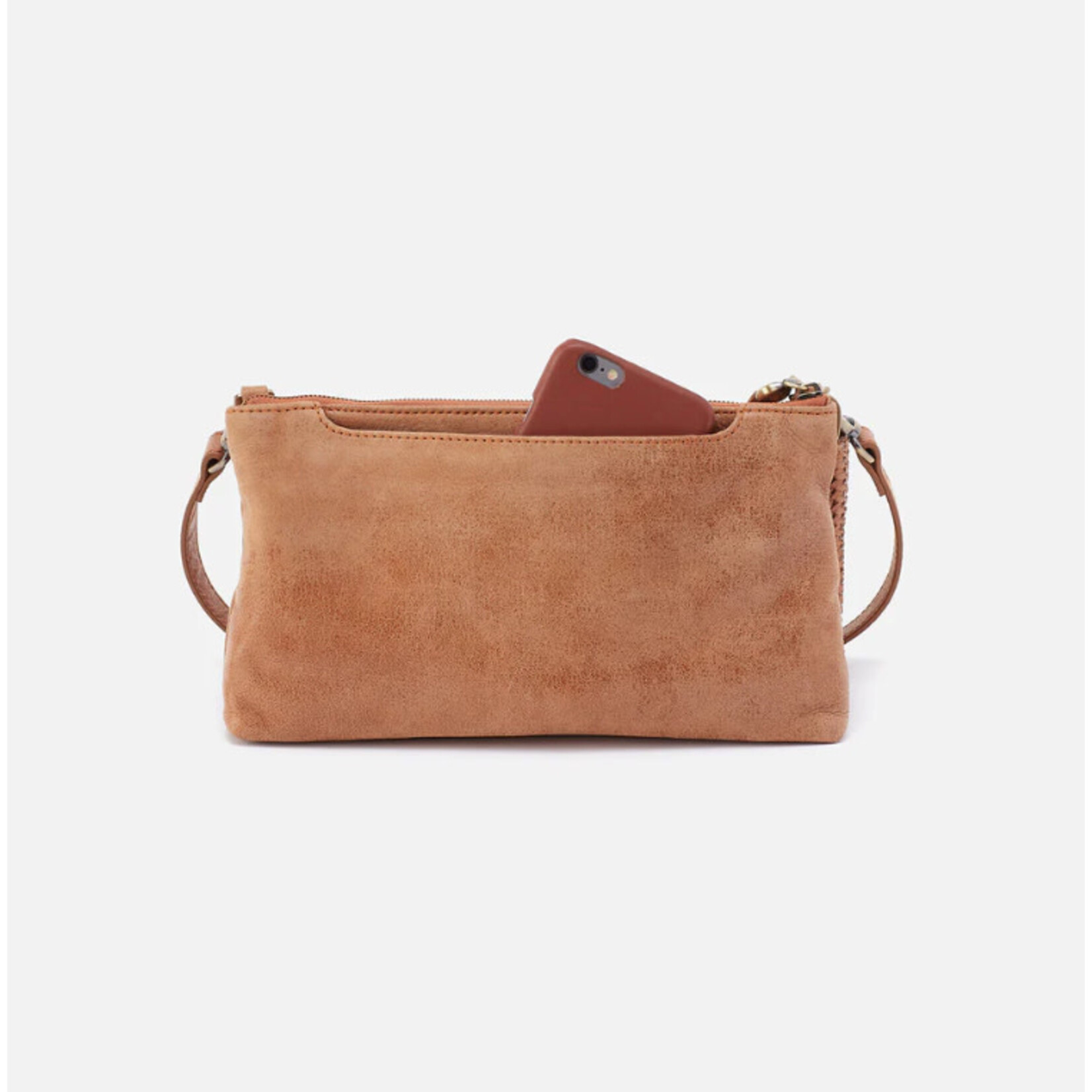 HOBO Double Darcy Leather Crossbody in Whiskey