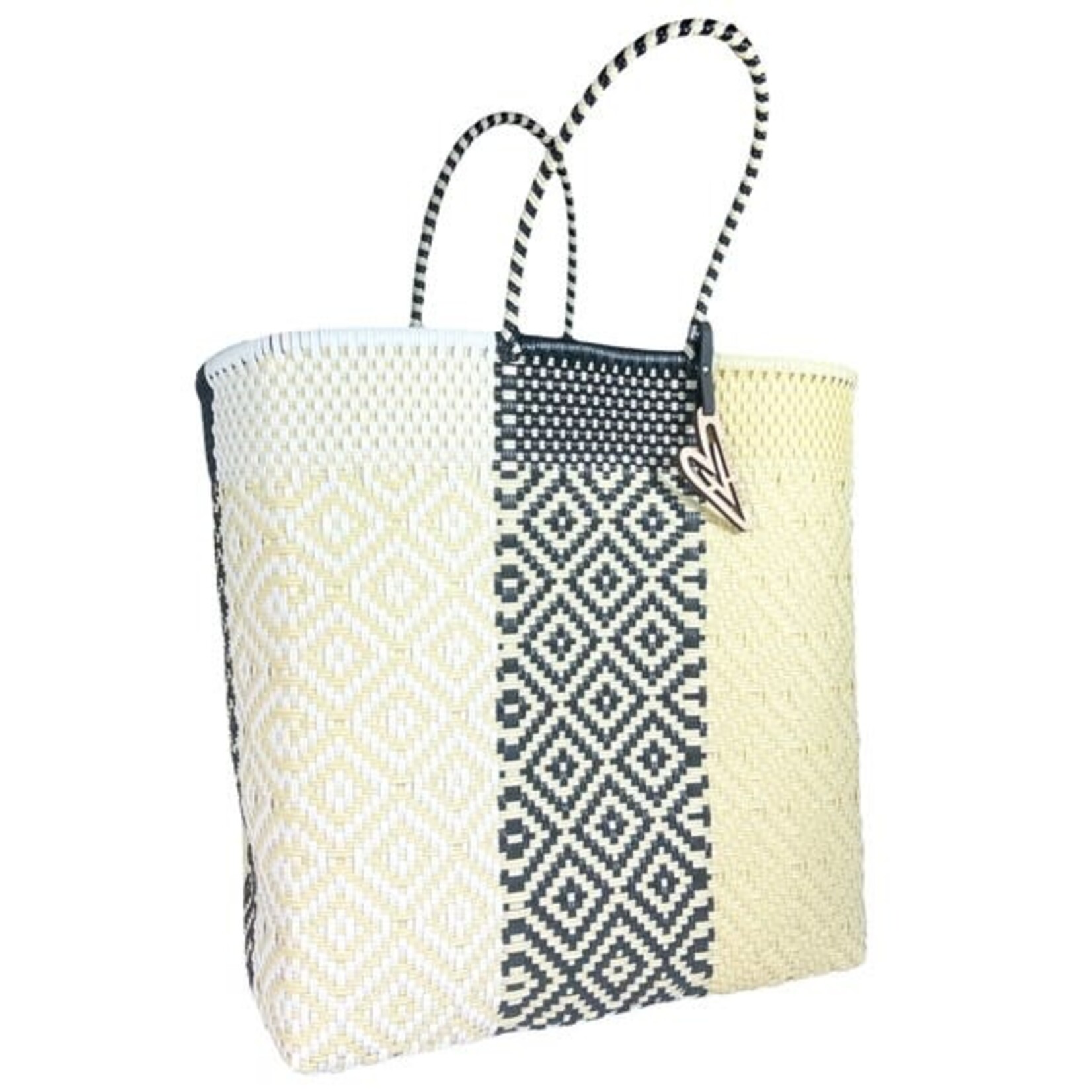 Recycled Medium Vertical Tote in Vanilla