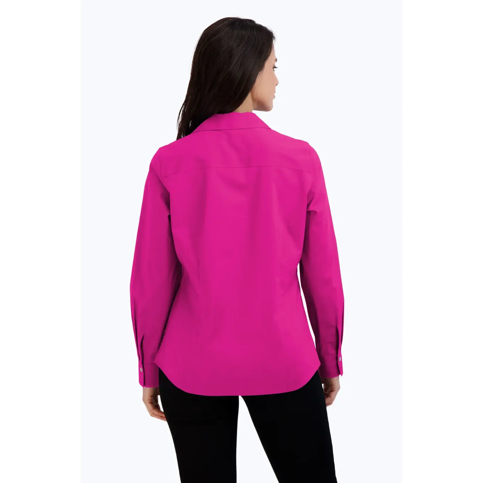 Taylor Essential Stretch No Iron Shirt In Azalea