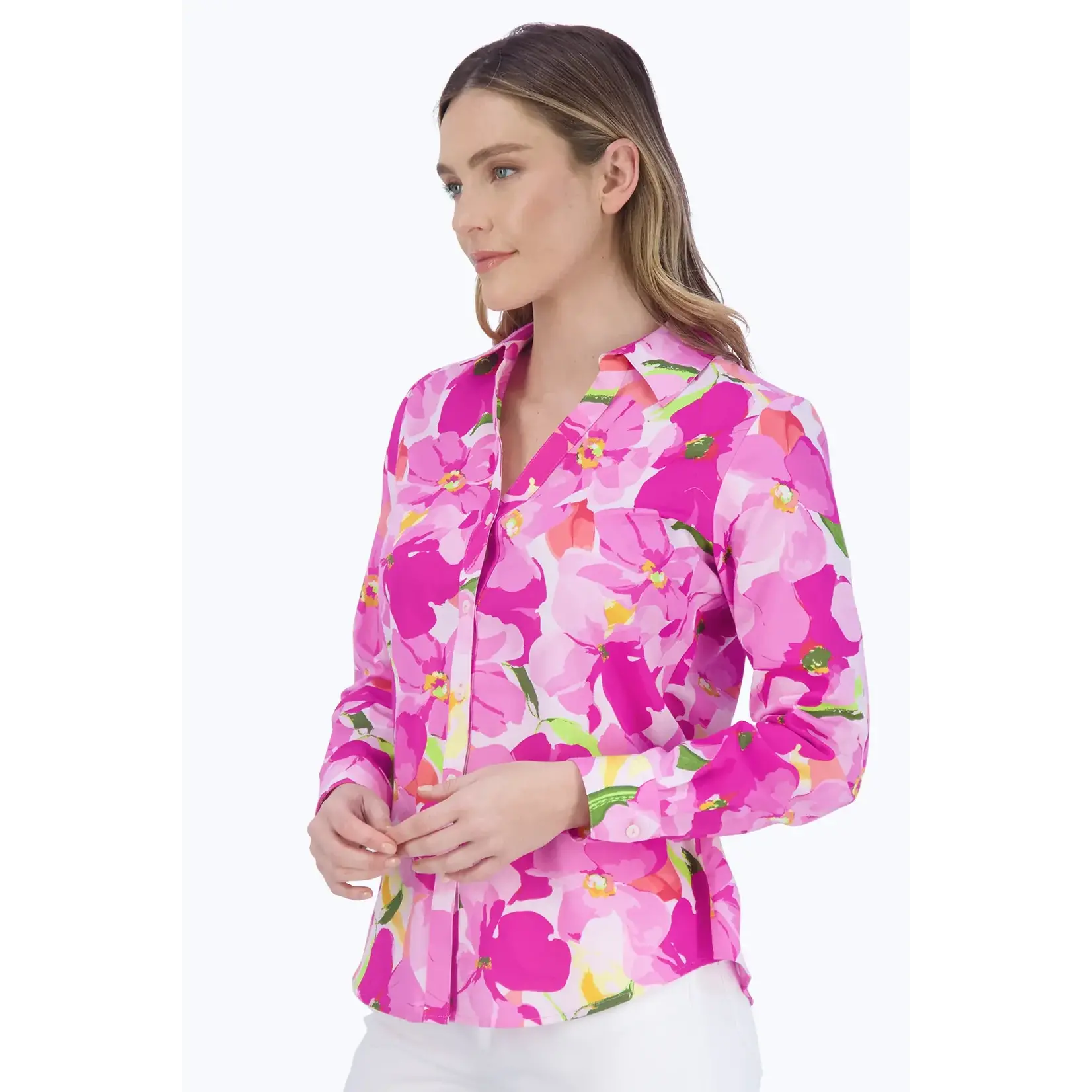 Foxcroft Mary No Iron Large Floral Shirt