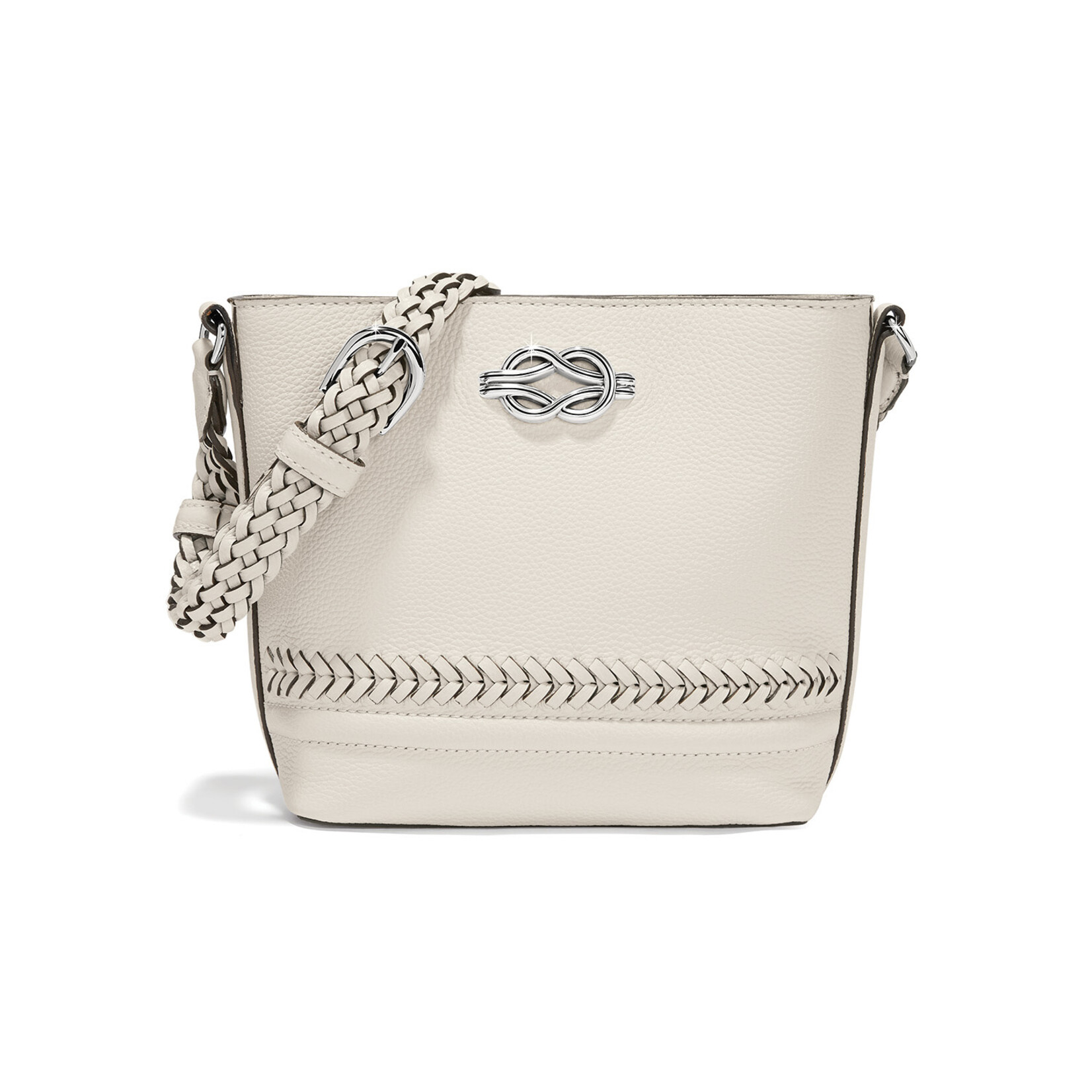 Brighton Freda Small Cross Body Bucket Bag in White