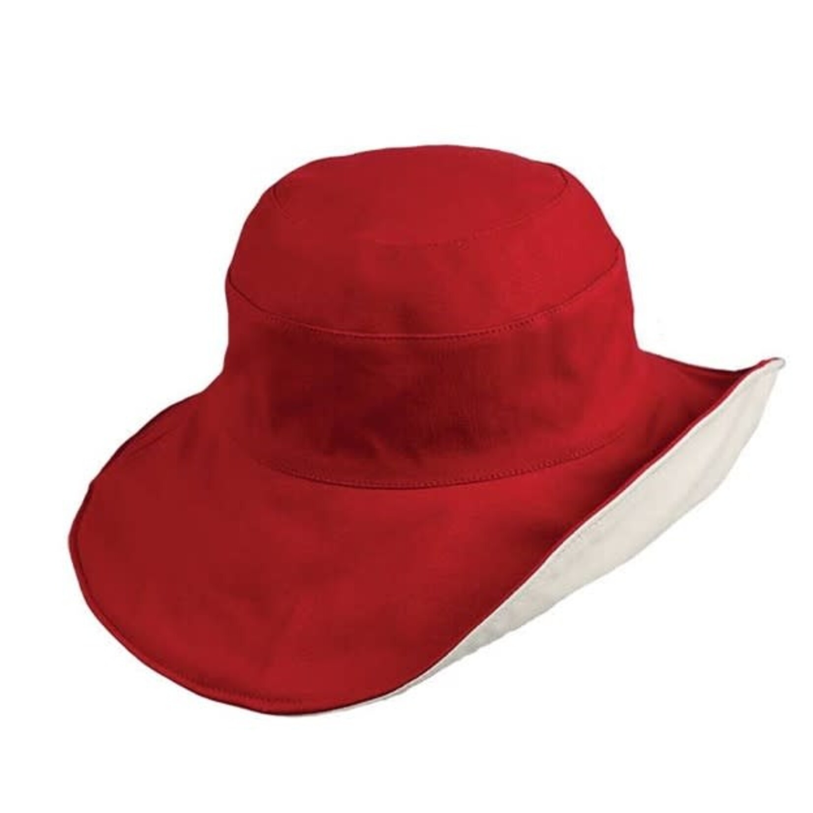Jeanne Simmons Reversible Cloth Hat Red/Cream