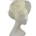 Jeanne Simmons Polyester Rose & Bow Headband in Cream/Black