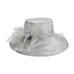 Jeanne Simmons Polyester Special Occasion Hat in Grey