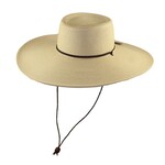 Jeanne Simmons Natural Braid Gambler Hat w/ Chin Cord
