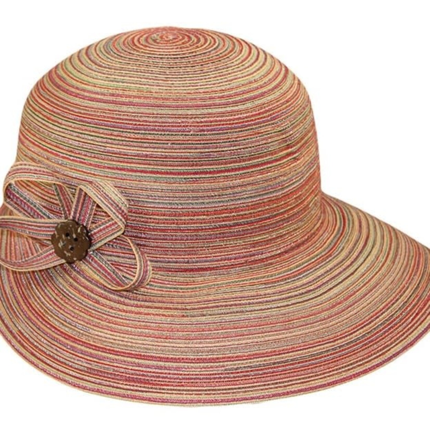 Jeanne Simmons Poly Braid Brim Cap in Sunset