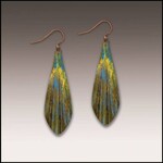 Illustrated Light Bright Summer Aspen Nature Long Drop Earrings