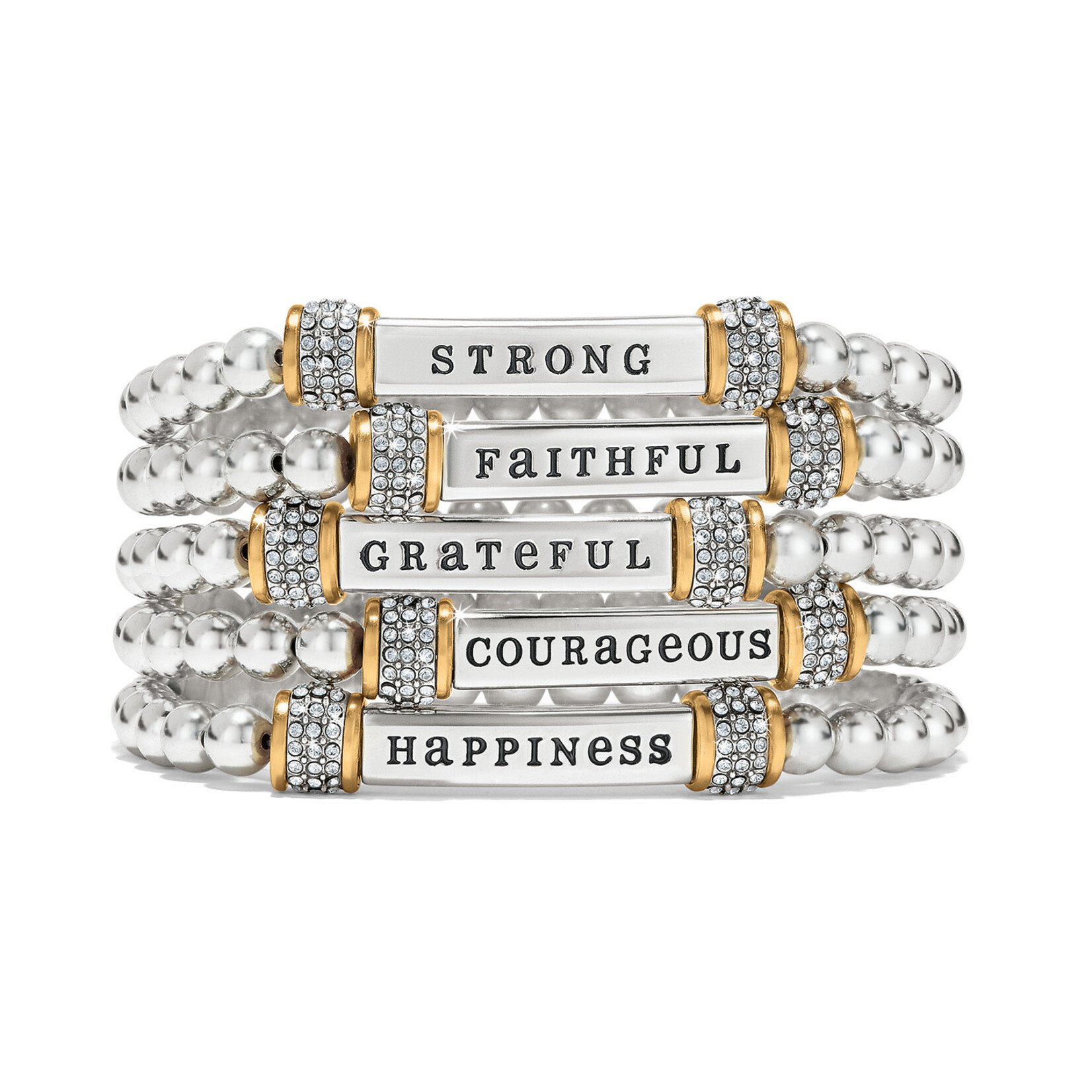 Brighton Meridian Grateful Two Tone Stretch Bracelet