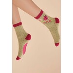 Powder Ladybird Ankle Socks in Sage
