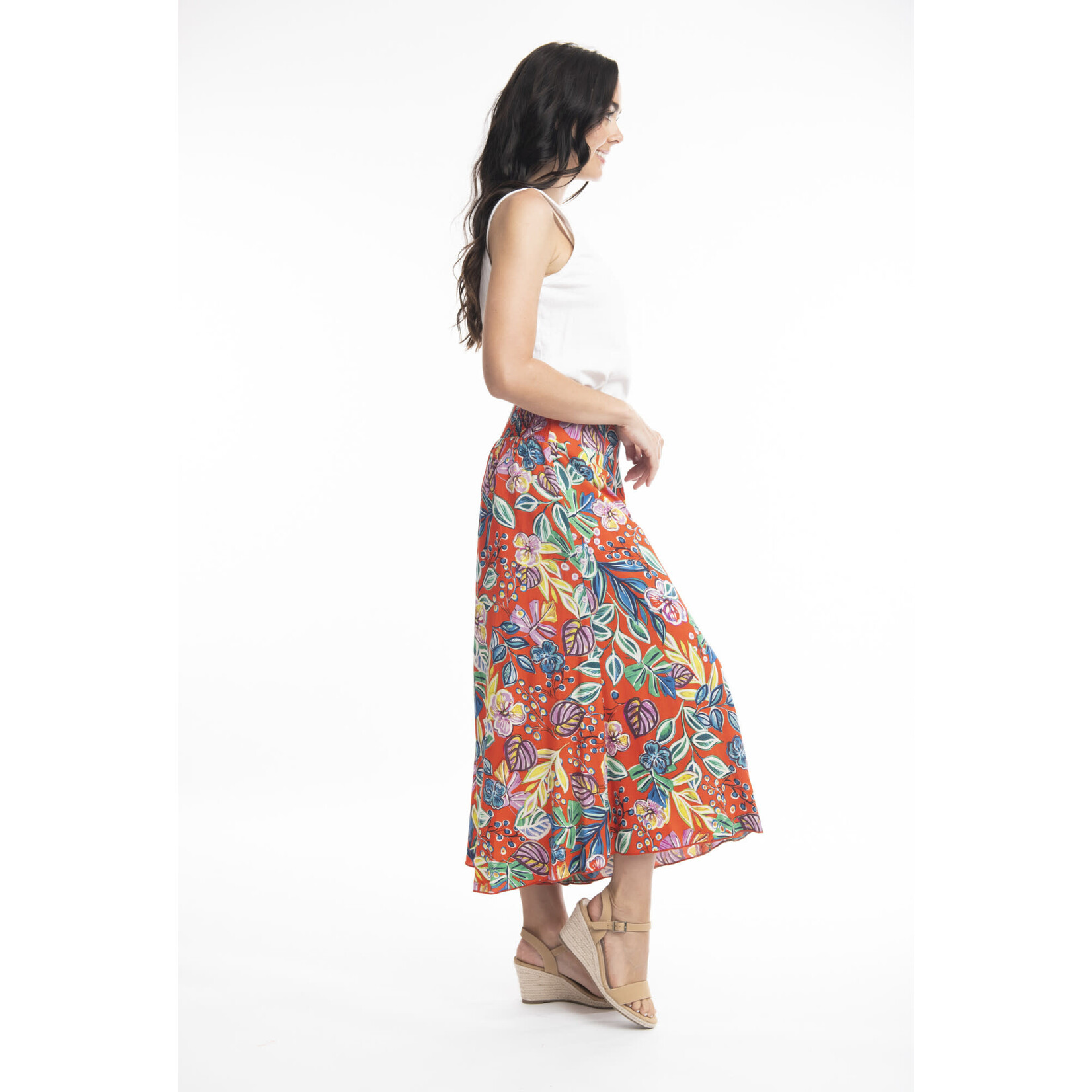 Orientique Balat Pant in Red Floral