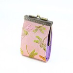 Cathayana Brocade Butterfly/Dragonfly Card Holder w/ RFID in Light Pink
