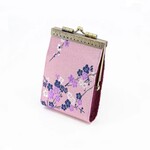 Cathayana Brocade Cherry Blossom Card Holder w/ RFID in Mauve