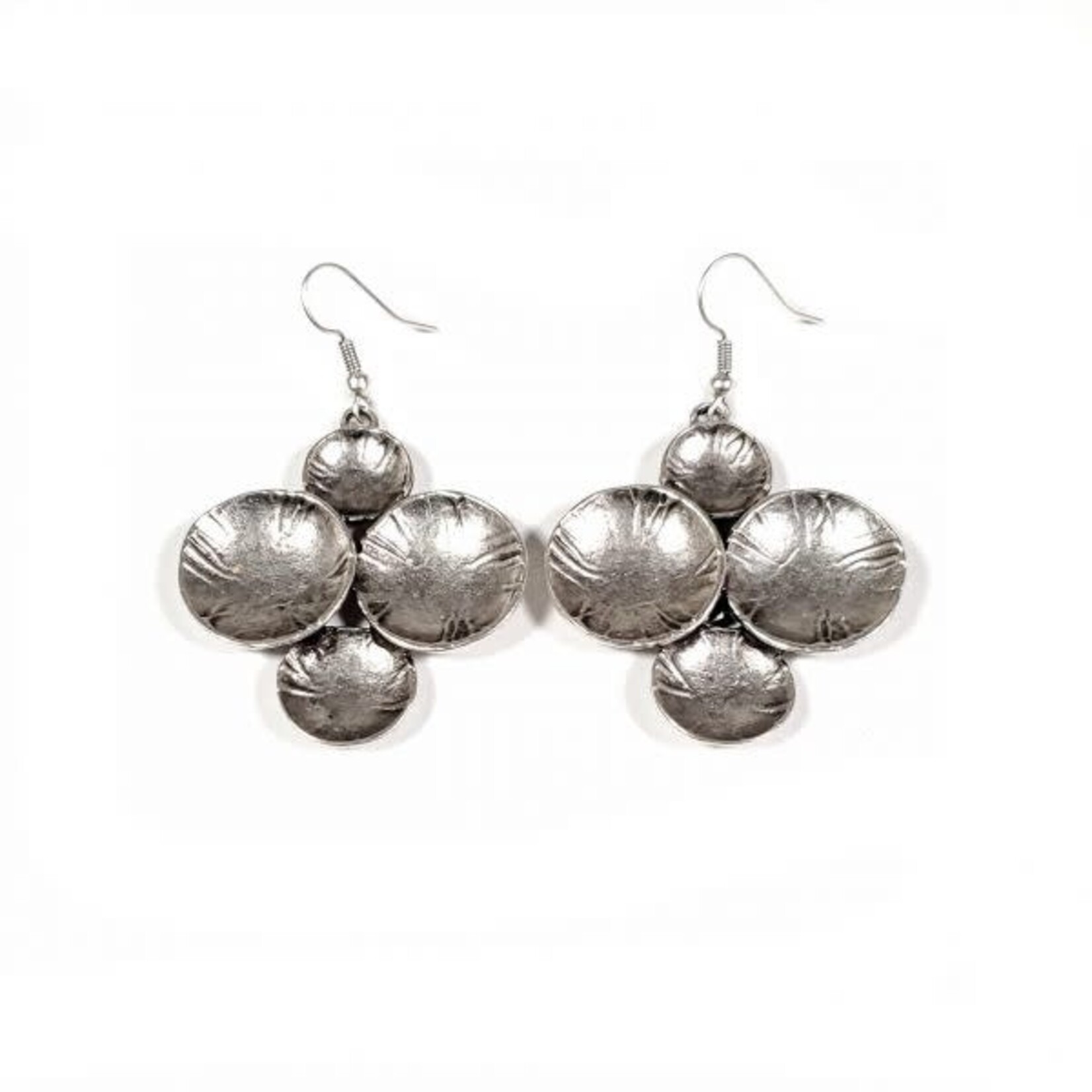 The Ancient Bazaar Welded Bubble Pewter Dangle Earrings