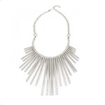 The Ancient Bazaar Pewter Boho Spike Necklace