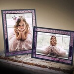 J Devlin Glass Purple Stained Glass Picture Frame 4x6
