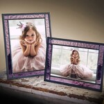 Purple Stained Glass Picture Frame 4x6