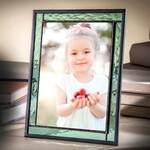 Green Stained Glass Picture Frame 5x7