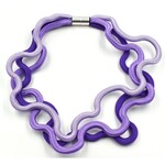 NIKAIA 3 Soft Ropes in Wavy Form Necklace in Purple