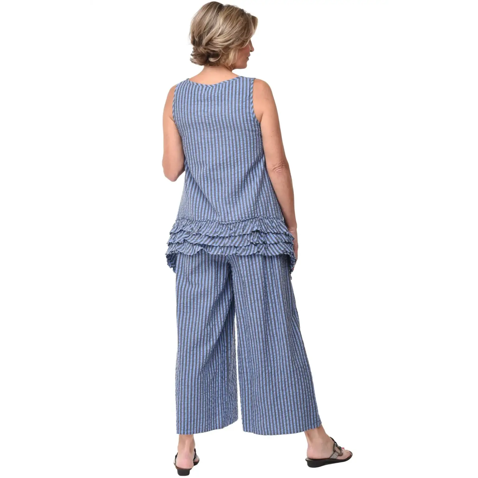 Tulip Clothing Lily Tank in Blue Doyle Stripe