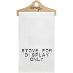White "Stove For Display Only" Kitchen Tea Towel