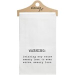White "Drinking Causes Memory Loss" Kitchen Tea Towel