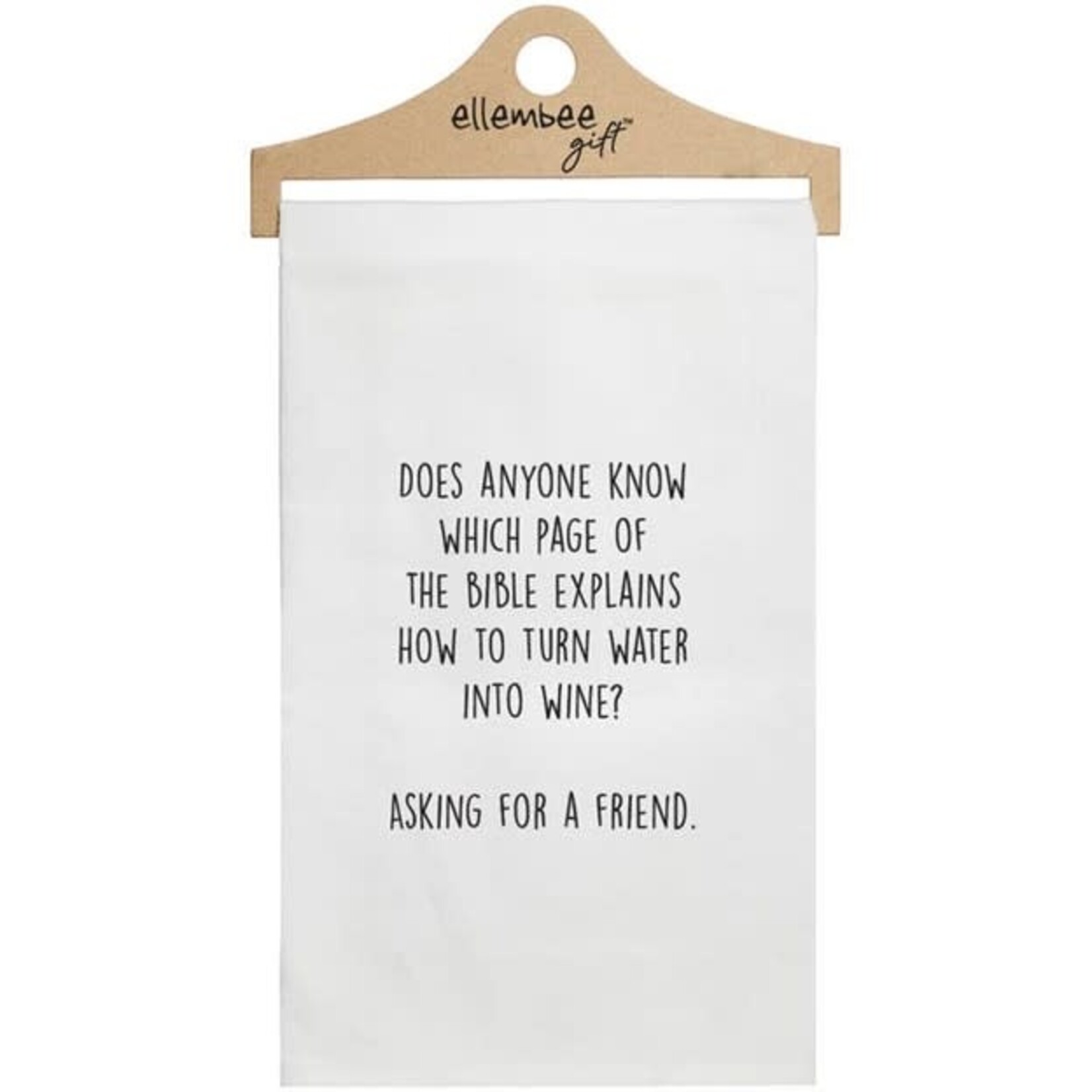 White "How To Turn Water Into Wine" Kitchen Tea Towel
