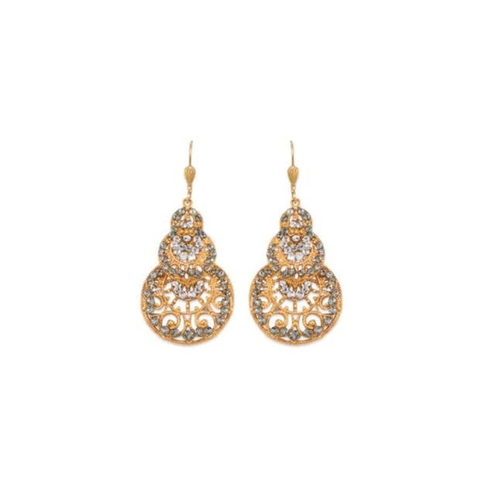 Amina Gold Medallion Earring